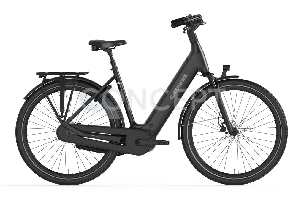 Batavus Finez PT Exclusive Plus Flex accu Dames 1 Volcano Black matt